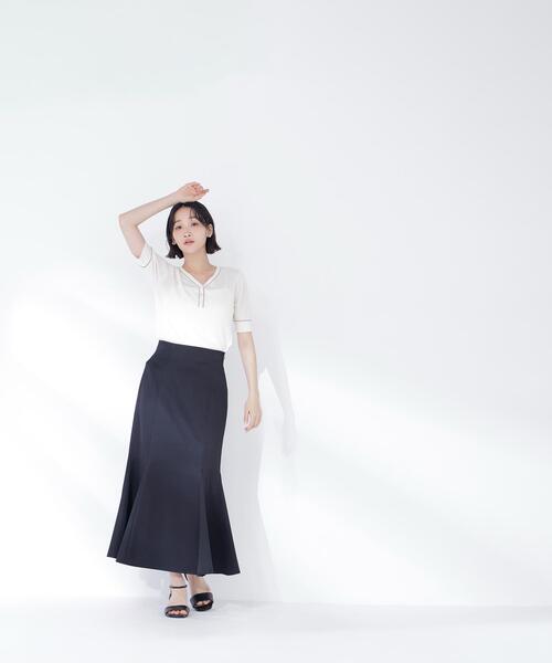 NATURAL BEAUTY BASIC(ナチュラルビューティーベーシック)の「◇ヘム切替マーメイドスカート(スカート・レディース・オフホワイト/ブラック/ネイビー・P/S/MEDIUM/SMALL)」の17枚目の写真