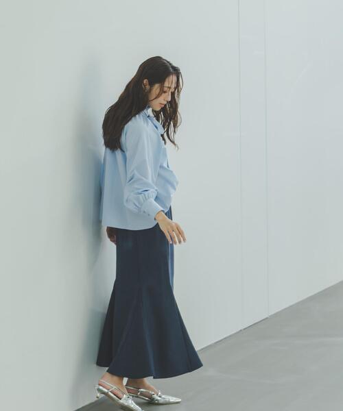 NATURAL BEAUTY BASIC(ナチュラルビューティーベーシック)の「◇ヘム切替マーメイドスカート(スカート・レディース・オフホワイト/ブラック/ネイビー・P/S/MEDIUM/SMALL)」の7枚目の写真