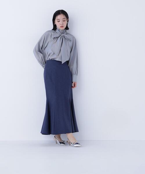 NATURAL BEAUTY BASIC(ナチュラルビューティーベーシック)の「◇ヘム切替マーメイドスカート(スカート・レディース・オフホワイト/ブラック/ネイビー・P/S/MEDIUM/SMALL)」の9枚目の写真