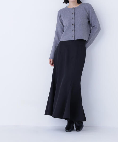 NATURAL BEAUTY BASIC（ナチュラルビューティーベーシック）の「◇ヘム切替マーメイドスカート（スカート・レディース・オフホワイト/ブラック/ネイビー・P/S/MEDIUM/SMALL）」の3枚目の写真