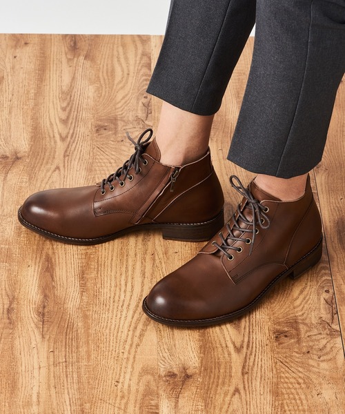 PADRONE(パドローネ)の「【PADRONE】別注 SIDE ZIP BOOTS サイドジップブーツ PK7358-1223-16A(ブーツ・メンズ・ダークブラウン/ブラック・40/42/41/43)」の1枚目の写真