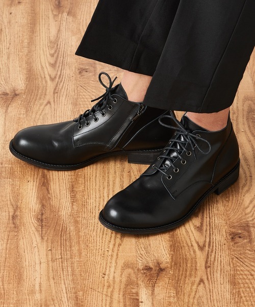 PADRONE(パドローネ)の「【PADRONE】別注 SIDE ZIP BOOTS サイドジップブーツ PK7358-1223-16A(ブーツ・メンズ・ダークブラウン/ブラック・40/42/41/43)」の2枚目の写真