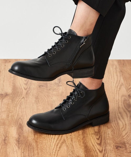 PADRONE(パドローネ)の「【PADRONE】別注 SIDE ZIP BOOTS サイドジップブーツ PK7358-1223-16A(ブーツ・メンズ・ダークブラウン/ブラック・40/42/41/43)」の3枚目の写真