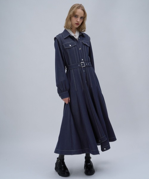 デニムフレアシャツワンピース(HARE)（ワンピース）｜HARE（ハレ）の