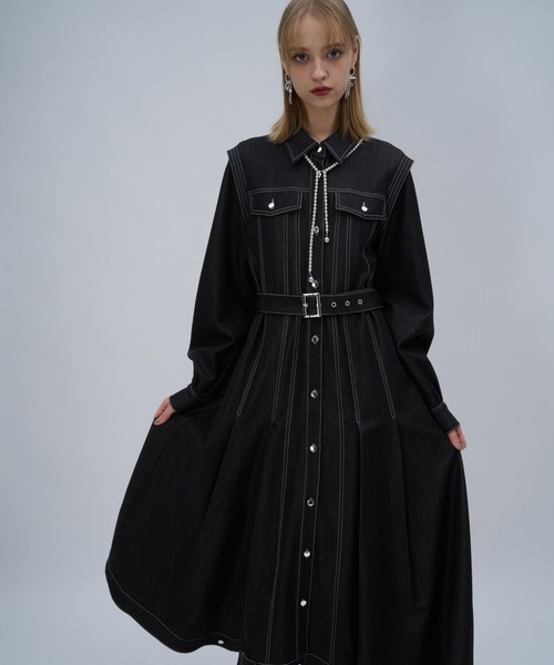 デニムフレアシャツワンピース(HARE)（ワンピース）｜HARE（ハレ）の