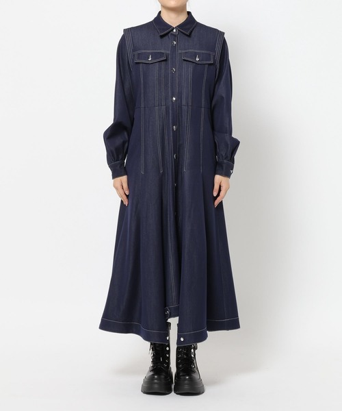 デニムフレアシャツワンピース(HARE)（ワンピース）｜HARE（ハレ）の