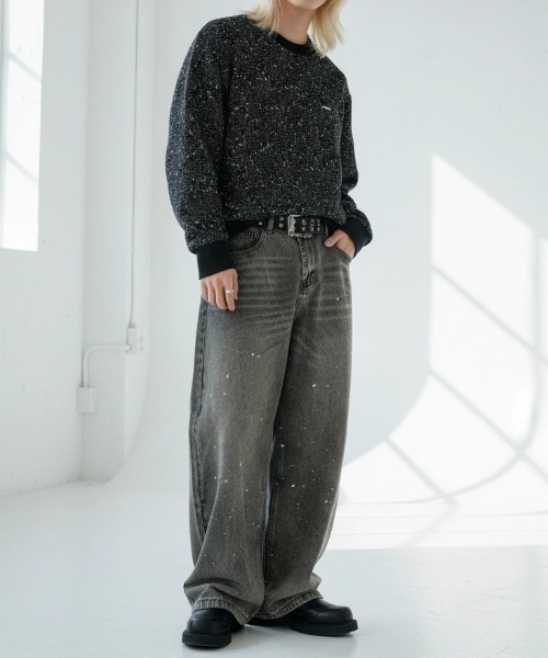 BENUSTA(ベヌスタ)の「A'GEM/9 × .kom 『BENUSTA /ベヌスタ』ネップ加工クルーネックニット(ニット/セーター・メンズ・ブラウン/ブラック・L/M)」の20枚目の写真