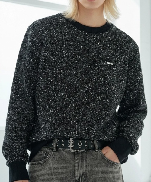 BENUSTA(ベヌスタ)の「A'GEM/9 × .kom 『BENUSTA /ベヌスタ』ネップ加工クルーネックニット(ニット/セーター・メンズ・ブラウン/ブラック・L/M)」の17枚目の写真