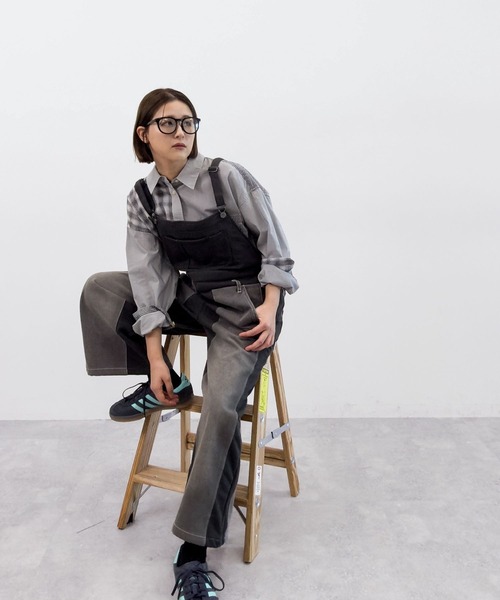 niko and...（ニコアンド）の「[MODE NORM CORE] クレイジーパッチワークシャツ（シャツ/ブラウス・レディース・グレー/ブラック/ネイビー・MEDIUM/LARGE）」の14枚目の写真