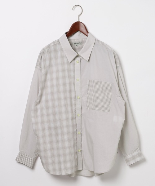 niko and...（ニコアンド）の「[MODE NORM CORE] クレイジーパッチワークシャツ（シャツ/ブラウス・レディース・グレー/ブラック/ネイビー・MEDIUM/LARGE）」の19枚目の写真