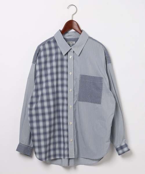 niko and...（ニコアンド）の「[MODE NORM CORE] クレイジーパッチワークシャツ（シャツ/ブラウス・レディース・グレー/ブラック/ネイビー・MEDIUM/LARGE）」の20枚目の写真