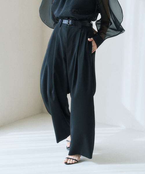 HARDY NOIR アルディーノアール ドライツイルカーゴキュロット 追加》2タックロングスカート（ロング・マキシ丈スカート）｜HARDY