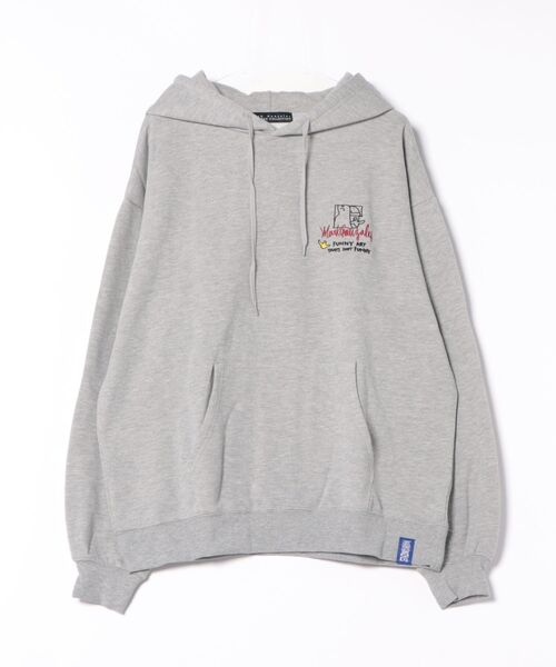 RiNc （リンク）の「【 MARK GONZALES 】 フラワーグラフィック バックプリント プルオーバーパーカー（パーカー・メンズ・杢グレー/ブラック/ホワイト・M/L/XL）」の6枚目の写真