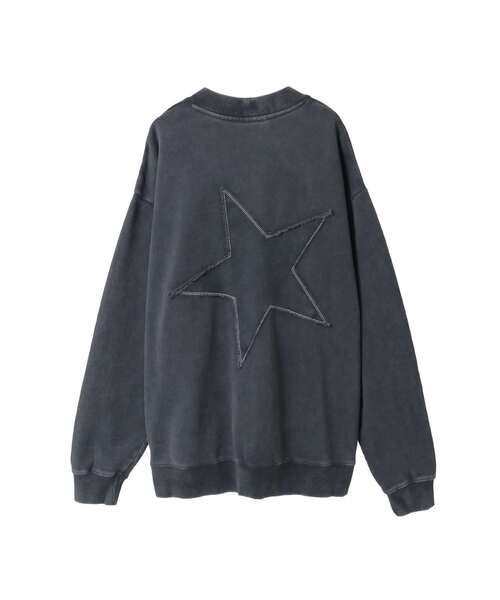 CONVERSE TOKYO(コンバーストウキョウ)の「BACK STAR★ PATCH SWEAT CARDIGAN(スウェット・レディース・スミクロ/ネイビー/イエロー・SMALL/MEDIUM)」の12枚目の写真