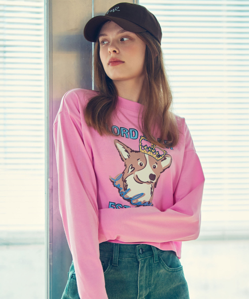 LORDLOAR(ロードロアル)の「ロロプリンティングクロップTシャツ PINK(Tシャツ/カットソー・レディース・その他・LARGE/MEDIUM/SMALL)」の2枚目の写真