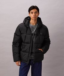 Calvin Klein（カルバン・クライン）の「ジャケット - シャイニーナイロンミドルフーデッドジャケット（ダウンジャケット/コート）」