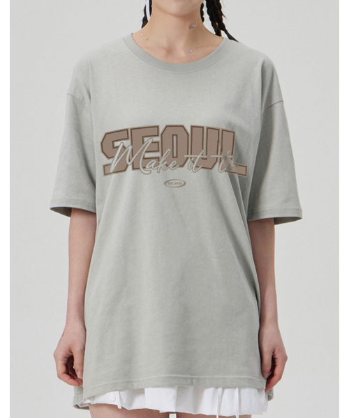 MAKEITTO（メイキット）の「[SEOUL] CREW NECK TEE_MINT（Tシャツ/カットソー・メンズ・その他・MEDIUM/LARGE/X-LARGE/XX-LARGE）」の5枚目の写真
