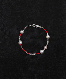 LOWOOL（ロウル）の「Red thread silver pearl bracelet（ブレスレット）」