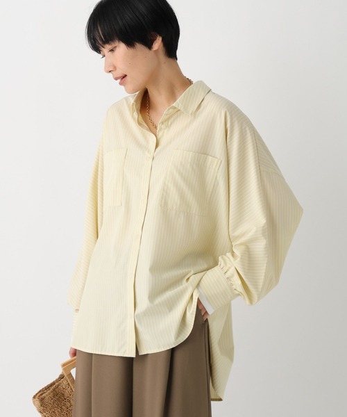 Elura（エルーラ）の「アイロンいらずドルマンシャツ/634727（シャツ/ブラウス・レディース・ライトブルー/ネイビー×ホワイト/ホワイト/ライトイエロー/ブルー/ネイビー・MEDIUM/SMALL）」の6枚目の写真