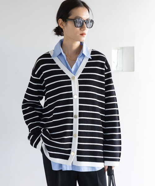 Elura（エルーラ）の「アイロンいらずドルマンシャツ/634727（シャツ/ブラウス・レディース・ライトブルー/ネイビー×ホワイト/ホワイト/ライトイエロー/ブルー/ネイビー・MEDIUM/SMALL）」の8枚目の写真