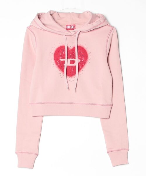 DIESEL（ディーゼル）の「ウィメンズ プルオーバーパーカー F-SLIMMY-HOOD-S5（スウェット・レディース・グレー/ピンク・SMALL/X-LARGE/MEDIUM/LARGE/X-SMALL）」の2枚目の写真