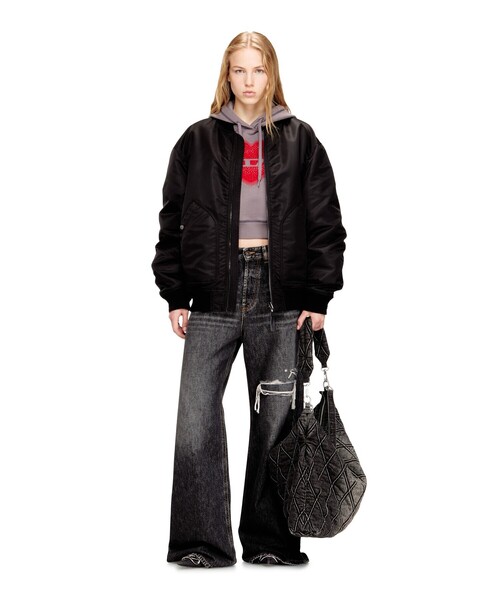 DIESEL（ディーゼル）の「ウィメンズ プルオーバーパーカー F-SLIMMY-HOOD-S5（スウェット・レディース・グレー/ピンク・SMALL/X-LARGE/MEDIUM/LARGE/X-SMALL）」の3枚目の写真