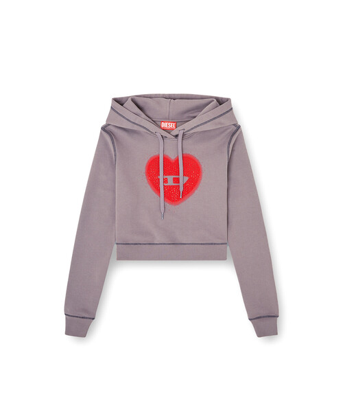 DIESEL（ディーゼル）の「ウィメンズ プルオーバーパーカー F-SLIMMY-HOOD-S5（スウェット・レディース・グレー/ピンク・SMALL/X-LARGE/MEDIUM/LARGE/X-SMALL）」の6枚目の写真