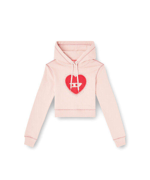 DIESEL(ディーゼル)の「ウィメンズ プルオーバーパーカー F-SLIMMY-HOOD-S5(スウェット・レディース・グレー/ピンク・SMALL/X-LARGE/MEDIUM/LARGE/X-SMALL)」の3枚目の写真