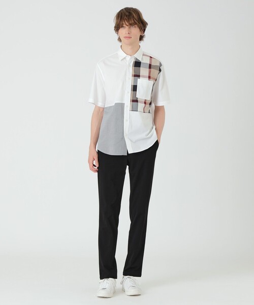 BLACK LABEL CRESTBRIDGE(ブラックレーベル・クレストブリッジ)の「【一部店舗限定】クレストブリッジチェックパッチワークシャツ(シャツ/ブラウス・メンズ・ネイビー/オフホワイト・M/XL/L)」の10枚目の写真