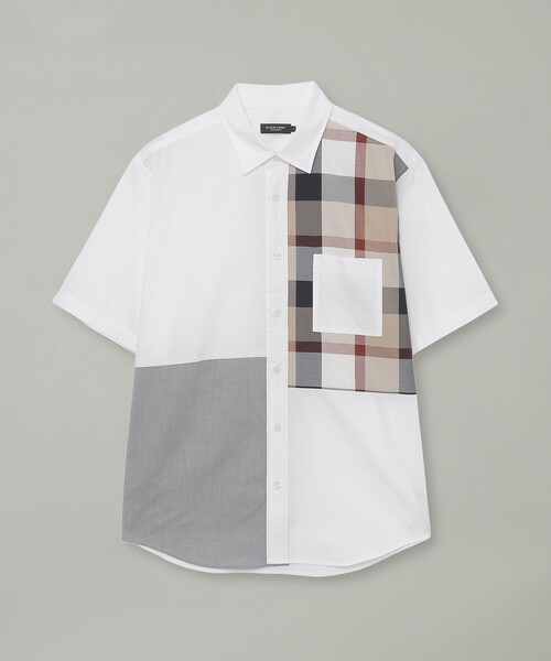 BLACK LABEL CRESTBRIDGE(ブラックレーベル・クレストブリッジ)の「【一部店舗限定】クレストブリッジチェックパッチワークシャツ(シャツ/ブラウス・メンズ・ネイビー/オフホワイト・M/XL/L)」の7枚目の写真