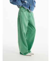 UNKNOWN PLANET（アンノウンプラネット）の「UP-385 ワイドピグメントパンツ グリーン（その他パンツ）」