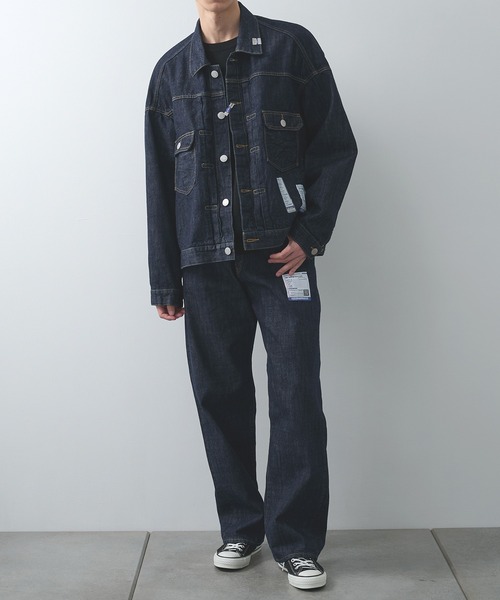 Maison MIHARA YASUHIRO(メゾンミハラヤスヒロ)の「【in・stru(men-tal)】【Maison MIHARAYASUHIRO / メゾンミハラヤスヒロ】ONE WASHED SELVAGE DENIM JACKET(デニムジャケット・メンズ・インディゴブルー/ブラック・48/46/44)」の1枚目の写真
