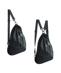 XTONZ（エクストーンズ）の「XTA075 ギャラクシー2WAYナイロンストリングバッグ (ブラック)（バックパック/リュック）」