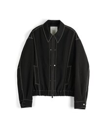 SECONDMONO（セカンドモノローグ）の「ワイドカラーコットンブルゾンブラック SEJK002BLACK（ブルゾン）」