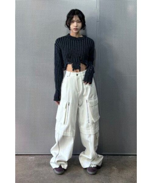 LARTIGENT(ラーティゼン)の「L7 WIDE POCKET PANTS(WHITE)(その他パンツ・レディース・その他・M)」の2枚目の写真