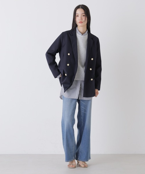 NANO universe(ナノユニバース)の「ダブルブレストジャケット(テーラードジャケット・レディース・グレー/ネイビー/ライトベージュ・FREE)」の21枚目の写真