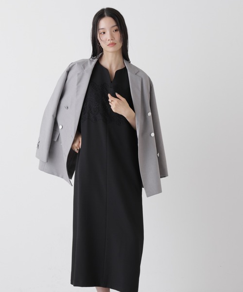 NANO universe(ナノユニバース)の「ダブルブレストジャケット(テーラードジャケット・レディース・グレー/ネイビー/ライトベージュ・FREE)」の16枚目の写真