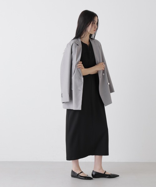 NANO universe(ナノユニバース)の「ダブルブレストジャケット(テーラードジャケット・レディース・グレー/ネイビー/ライトベージュ・FREE)」の17枚目の写真