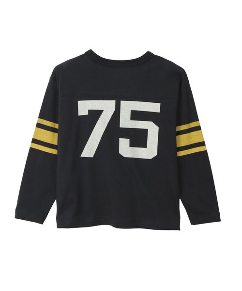 Champion（チャンピオン）の「【Champion/チャンピオン】キッズ ロングスリーブフットボールTシャツ（Tシャツ/カットソー・キッズ・オートミール/ブラック系その他/ホワイト・130/120/110/100/160/150/140）」の15枚目の写真