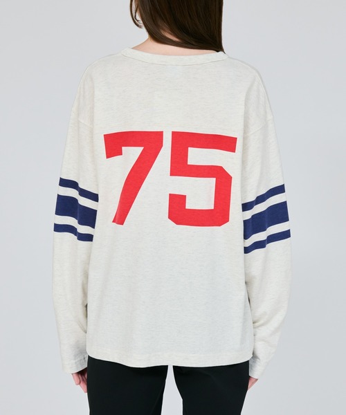 Champion（チャンピオン）の「【Champion/チャンピオン】キッズ ロングスリーブフットボールTシャツ（Tシャツ/カットソー・キッズ・オートミール/ブラック系その他/ホワイト・130/120/110/100/160/150/140）」の20枚目の写真