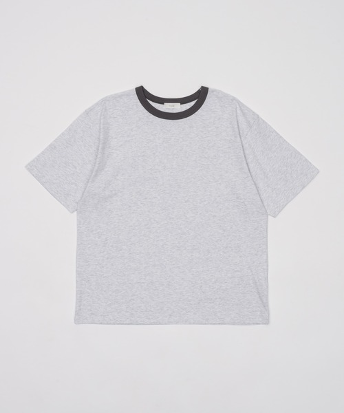 flaner（フラネ）の「Loose ringer tee / ルーズリンガーTシャツ（Tシャツ/カットソー・レディース・ネイビー/アッシュグレー・MEDIUM/LARGE）」の21枚目の写真