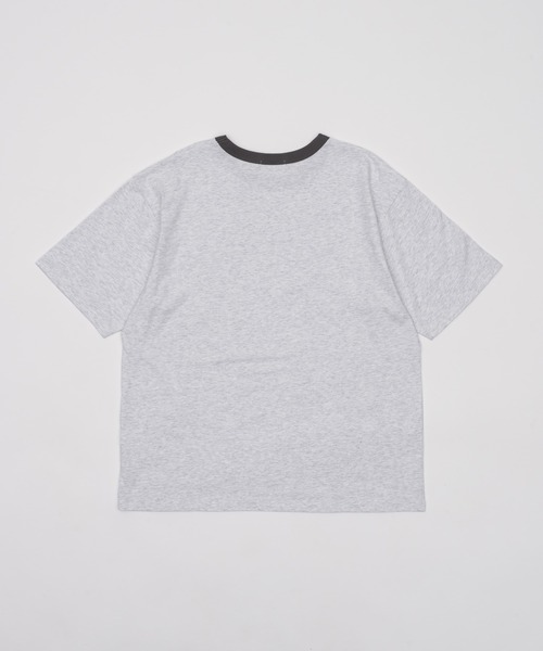 flaner（フラネ）の「Loose ringer tee / ルーズリンガーTシャツ（Tシャツ/カットソー・レディース・ネイビー/アッシュグレー・MEDIUM/LARGE）」の14枚目の写真