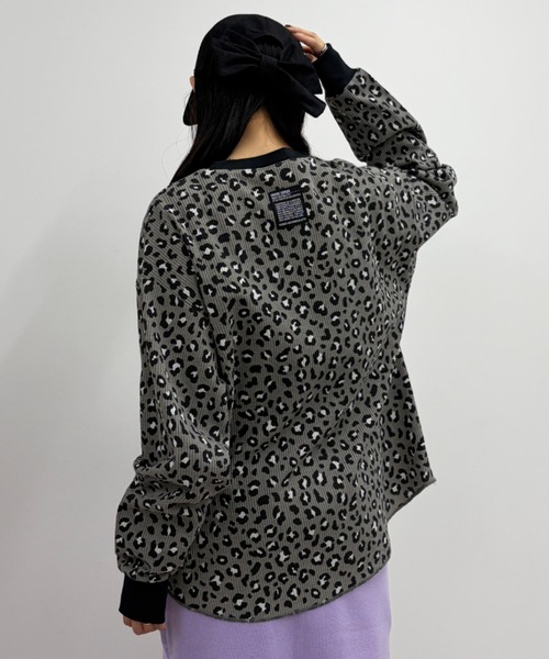 RODEO CROWNS WIDE BOWL(ロデオクラウンズワイドボウル)の「SHARE パターンワッフルトップス(Tシャツ/カットソー・レディース・ベージュ系その他/ブラック系その他/グリーン系その他2・LARGE/MEDIUM)」の2枚目の写真