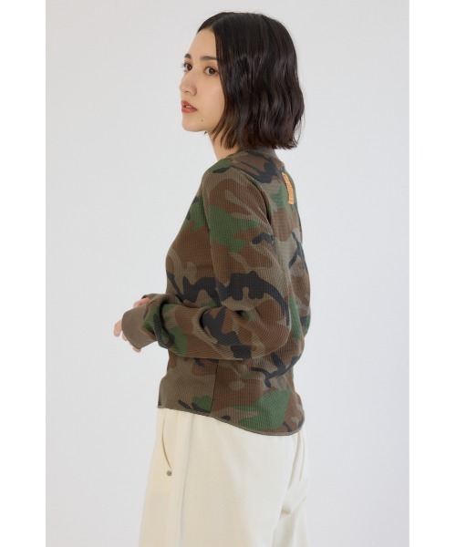 RODEO CROWNS WIDE BOWL(ロデオクラウンズワイドボウル)の「SHARE パターンワッフルトップス(Tシャツ/カットソー・レディース・ベージュ系その他/ブラック系その他/グリーン系その他2・LARGE/MEDIUM)」の16枚目の写真