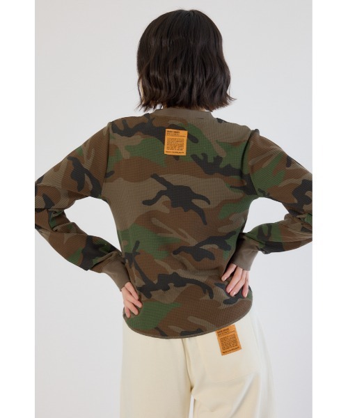 RODEO CROWNS WIDE BOWL(ロデオクラウンズワイドボウル)の「SHARE パターンワッフルトップス(Tシャツ/カットソー・レディース・ベージュ系その他/ブラック系その他/グリーン系その他2・LARGE/MEDIUM)」の17枚目の写真