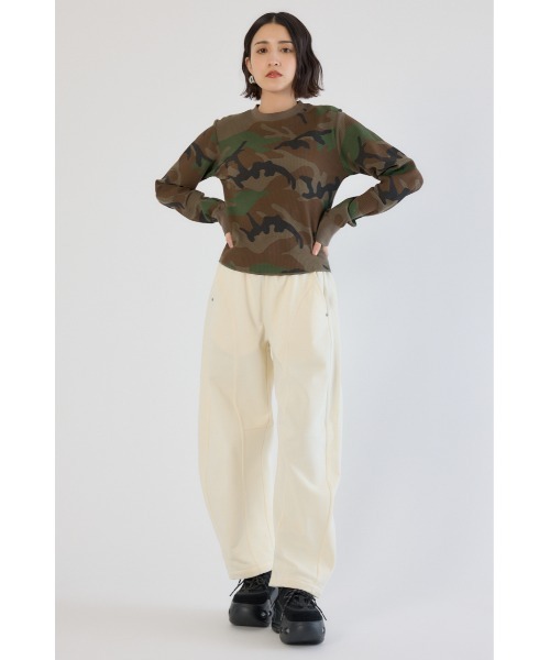 RODEO CROWNS WIDE BOWL(ロデオクラウンズワイドボウル)の「SHARE パターンワッフルトップス(Tシャツ/カットソー・レディース・ベージュ系その他/ブラック系その他/グリーン系その他2・LARGE/MEDIUM)」の18枚目の写真