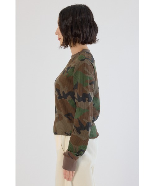 RODEO CROWNS WIDE BOWL(ロデオクラウンズワイドボウル)の「SHARE パターンワッフルトップス(Tシャツ/カットソー・レディース・ベージュ系その他/ブラック系その他/グリーン系その他2・LARGE/MEDIUM)」の21枚目の写真