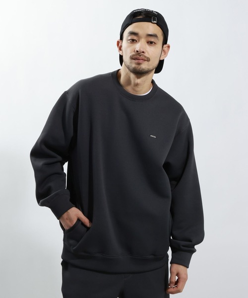 BAYFLOW（ベイフロー）の「【軽量・ストレッチ】フレックスフリースプルオーバー[セットアップ可]（Tシャツ/カットソー・メンズ・ブラック/ベージュ・MEDIUM/LARGE）」の2枚目の写真