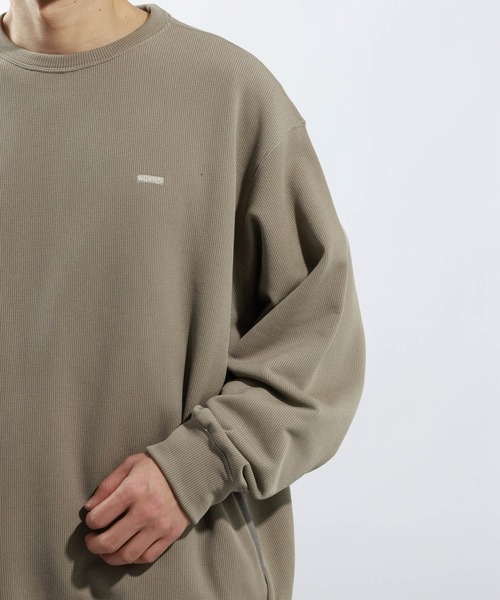 BAYFLOW（ベイフロー）の「【軽量・ストレッチ】フレックスフリースプルオーバー[セットアップ可]（Tシャツ/カットソー・メンズ・ブラック/ベージュ・MEDIUM/LARGE）」の14枚目の写真