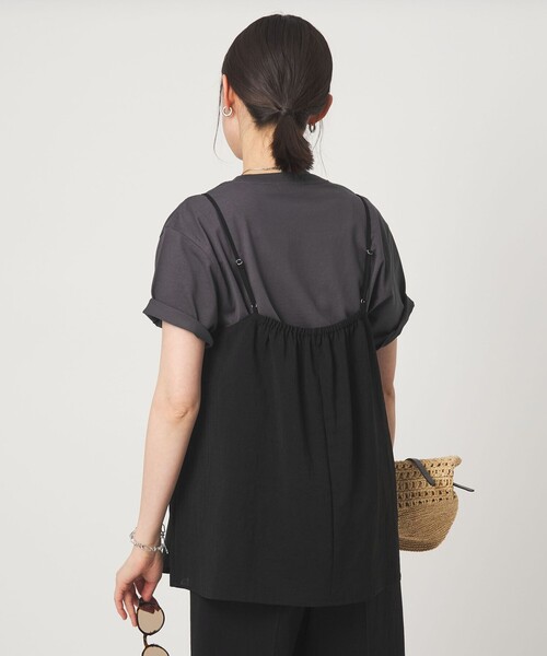 green label relaxing(グリーンレーベルリラクシング)の「シアーエア キャミソール マシンウォッシャブル(キャミソール・レディース・ブラック/ダークブラウン/ベージュ・FREE)」の5枚目の写真